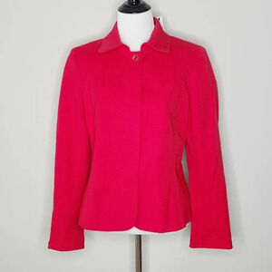 NWT Ellen Tracy Red Button Front Jacket 10P
